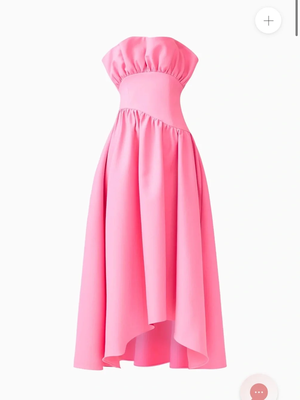 elliatt laurel pink ruffle bust boned strapless maxi gown dress size medium - Picture 11 of 12